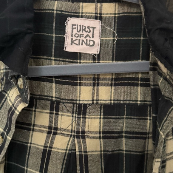 Furst of a Kind Plaid Flannel Shirt with Mesh Sleeves and Hood - Picture 6 of 9